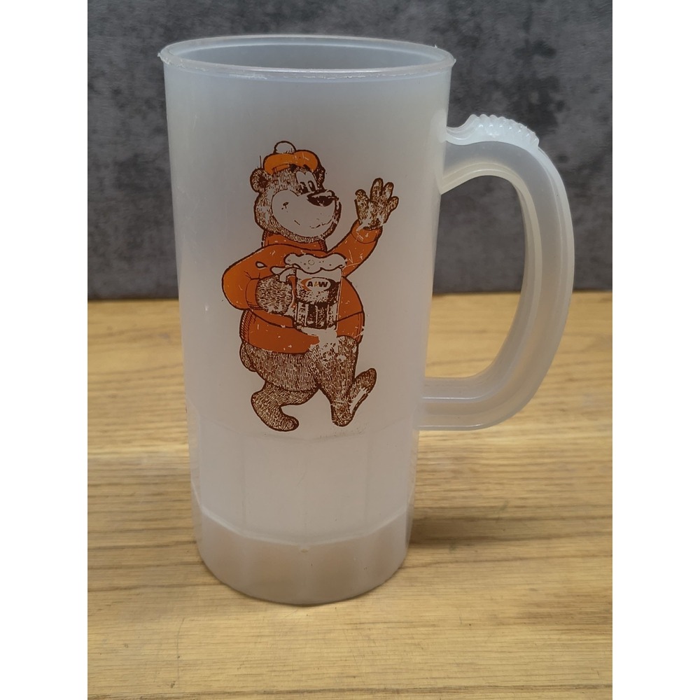 Vintage 1970's A&W Super 22 oz Root Beer Bear Plastic Mug/Bear
